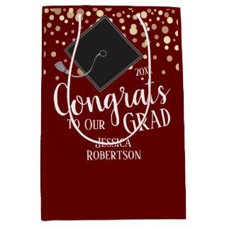 Congrats Graduation Class of 2021 Wine Medium Gift Bag