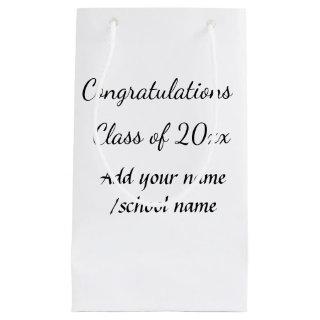 Congratulations class of add year name school col small gift bag