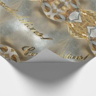 Congratulations Faux Gold Foil Script Elegant Chic