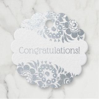 Congratulations Foil Favor Tags