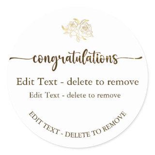 Congratulations Gold Sticker