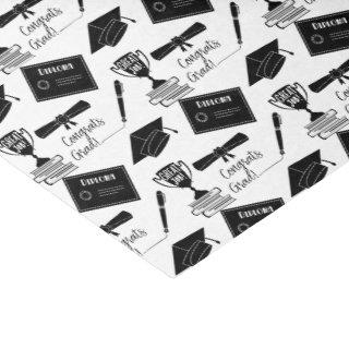 Congratulations Graduate Cap and Diploma Collage Tissue Paper