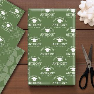 Congratulations Graduate Graduation Cap army green  Sheets
