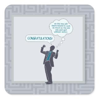 Congratulations on Your New Job Stickers (Funny)