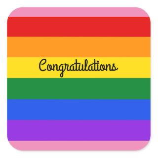Congratulations Rainbow #1 Stickers