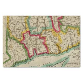 Connecticut Map Tissue Paper