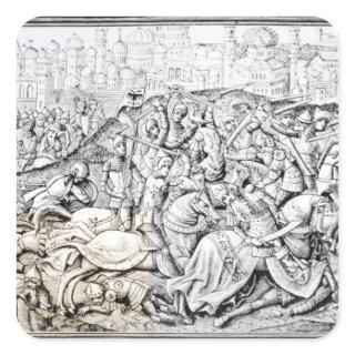 Conquest of Jerusalem by Charlemagne Square Sticker