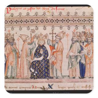 Consecration Philippe III le Hardi King of Square Sticker