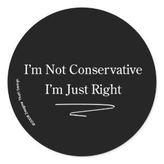 Conservative Right Classic Round Sticker
