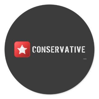 Conservative Star Classic Round Sticker