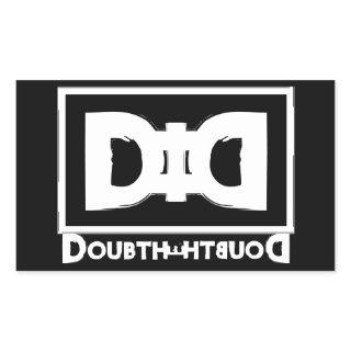 Conspiracy theory mockery motto: Doubt The Doubt   Rectangular Sticker
