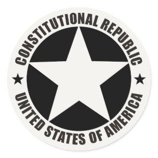 Constitutional Republic Classic Round Sticker