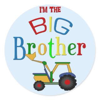 Construction Big Brother Gifts Classic Round Sticker