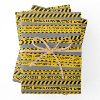 Construction Caution Line Party Gifts Decors  Sheets