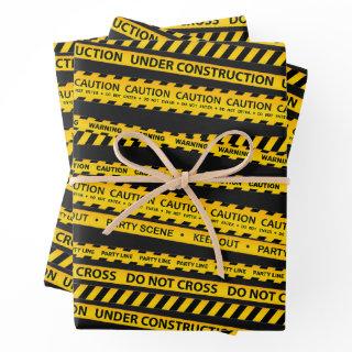 Construction Dump Truck Caution Line Pattern Gifts  Sheets