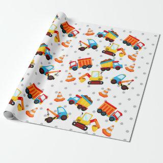 Construction Dump Truck Cute Pattern Boy