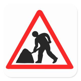 Construction Worker Square Sticker