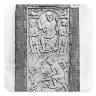Consular diptych of Aetius, right hand panel Square Sticker