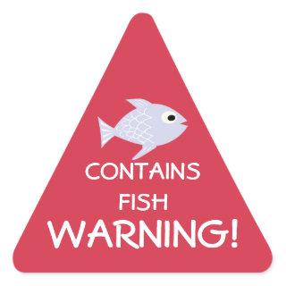 Contains Fish Allergy Alert Stickers