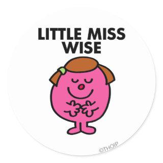 Contemplative Little Miss Wise Classic Round Sticker