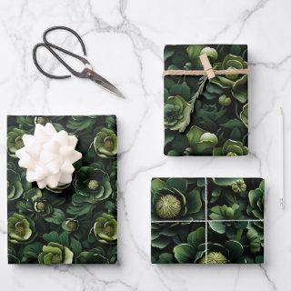 Contemporary Abstract 3D Shapes Floral  Sheets