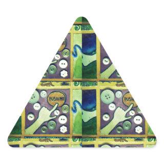 Contemporary Fun Mosaic Art Print – A Playful   Triangle Sticker