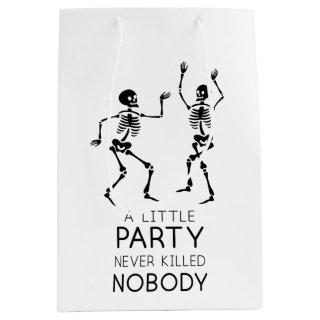 Contemporary Halloween skeletons Medium Gift Bag