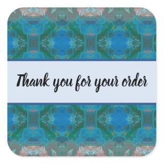 Contemporary Thank You For Your Order Business Square Sticker