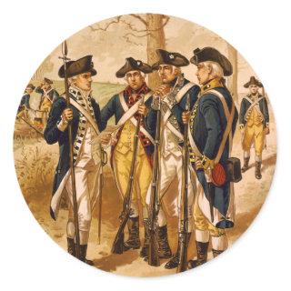Continental Soldiers by Henry Alexander Ogden Classic Round Sticker