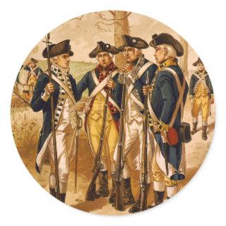 Continental Soldiers by Henry Alexander Ogden Classic Round Sticker