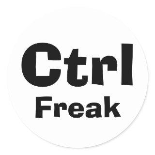 Control Freak Classic Round Sticker