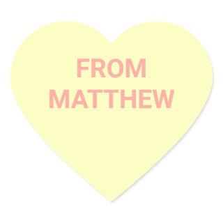 Conversation Heart Valentine's Day Stickers