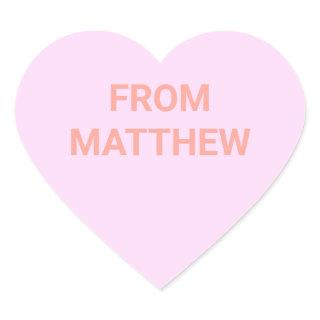 Conversation Heart Valentine's Day Stickers
