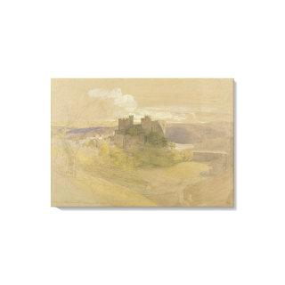Conway Castle (graphite, w/c and gouache on paper Canvas Print