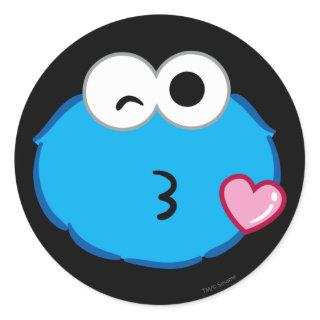 Cookie Face Throwing a Kiss Classic Round Sticker