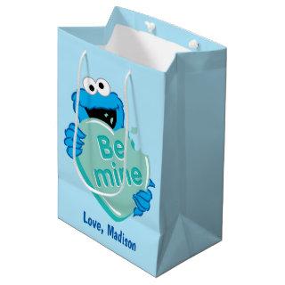 Cookie Monster "Be Mine" Valentine's Heart Candy Medium Gift Bag
