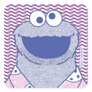 Cookie Monster | Button Down Cookie Shirt Square Sticker