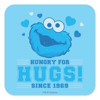 Cookie Monster Distressed Square Sticker