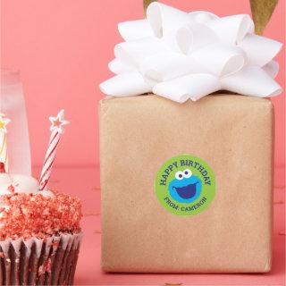 Cookie Monster Face | Happy Birthday Gift Tag