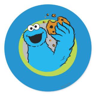 Cookie Monster Image Classic Round Sticker