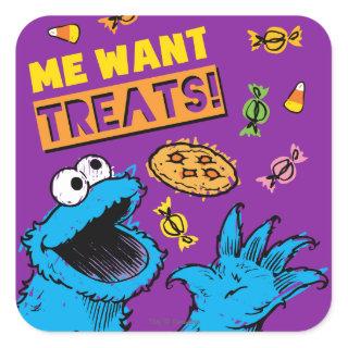 Cookie Monster - Me Wants Treats Square Sticker