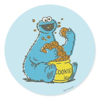 Cookie Monster Vintage Classic Round Sticker