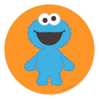 Cookie Monster Wool Style Classic Round Sticker