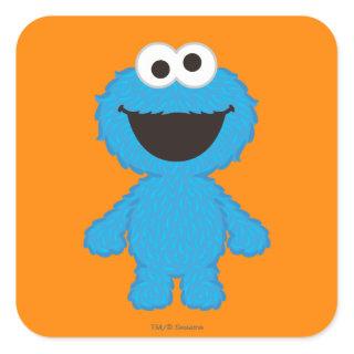 Cookie Monster Wool Style Square Sticker