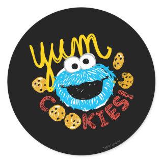 Cookie Monster Yum Classic Round Sticker