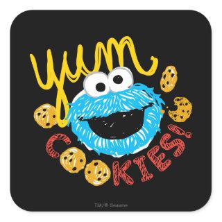 Cookie Monster Yum Square Sticker