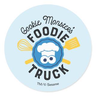 Cookie Monster's Foodie Truck Logo Classic Round Sticker