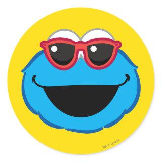 Cookie  Smiling Face with Sunglasses Classic Round Sticker