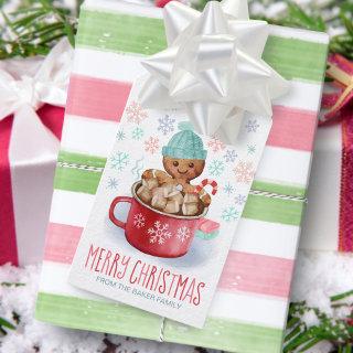 Cookies & Cocoa Gingerbread Merry Christmas Gift Tags