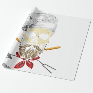 Cooking Grilling Master Chef Skull Face Funny Hall